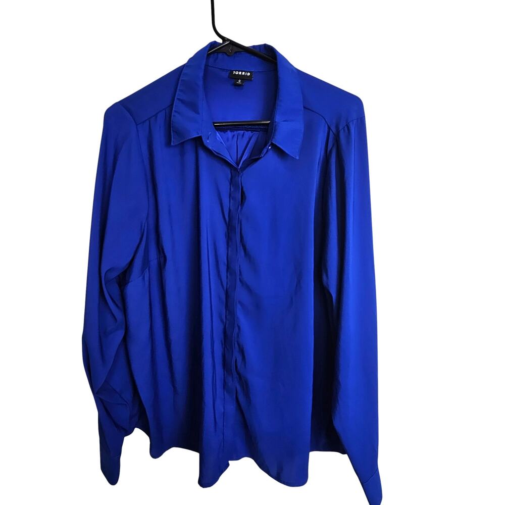 Torrid Womens Button Blouse Plus Size 0X Career Corp Work Office Business Casual